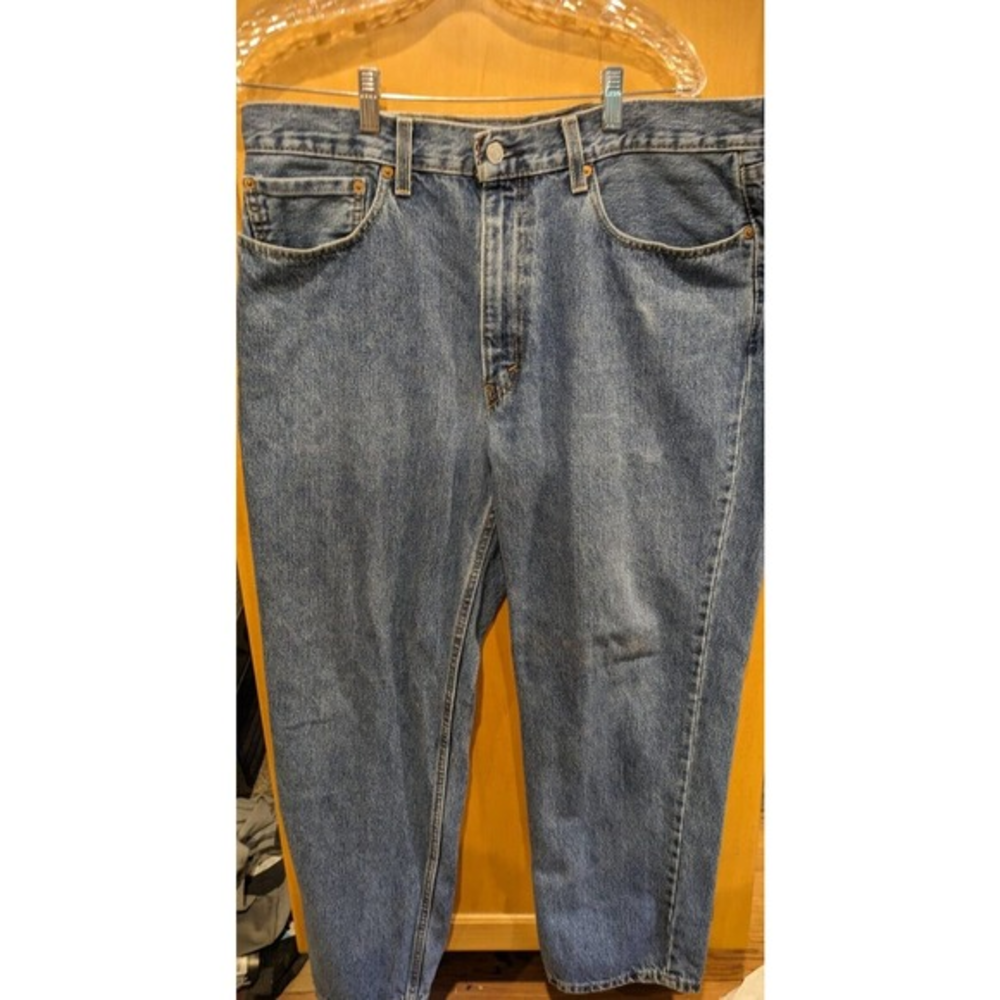 LEVIS 550 Men’s Relaxed Fit Denim Blue Jeans 36X30 measures